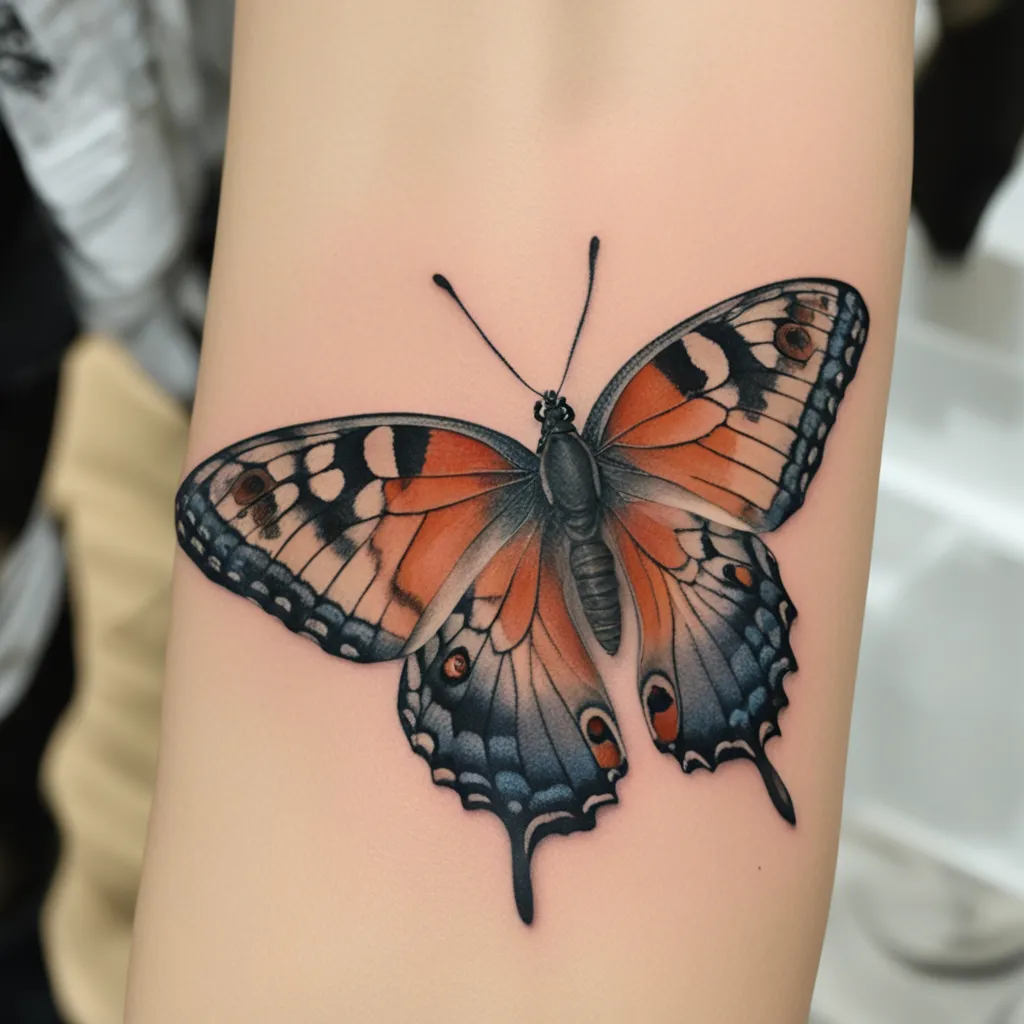 butterfly on arm tattoo